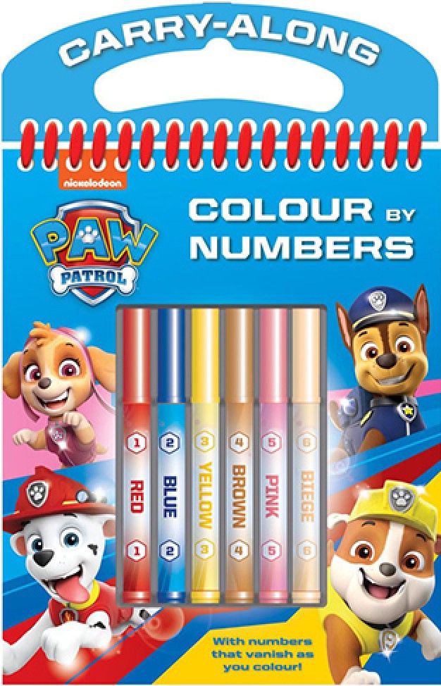PAW PATROL COLOUR BY NUMBERS